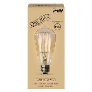 Feit - The Original - Vintage Incandescent Bulb - E26 (Medium) - Soft White - 60 W - ST19 - 1 Pack - Case of 6 - 1 of 1