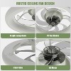 Vipbear 20" Flush Mount Ceiling Fan with Light & Remote/APP Control | Modern Low-Profile Design for Indoor Spaces - 4 of 4