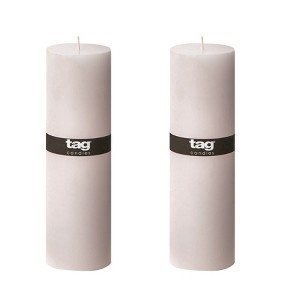 tagltd Chapel 3X10 Ivory Pillar Paraffin Decorative Wax Candle Unscented Drip-Free Long Burning 145 Hours For Home Decor Wedding Parties Set of 2 - 1 of 4