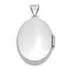 Black Bow Jewelry 14k White Gold 21mm Scroll and Hearts Border Oval Locket - 3 of 4
