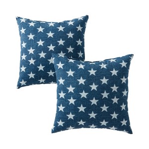 Outdoor 17" Square Accent Pillows (Set of 2) - 1 of 4