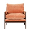ACEPANO Modern Accent Chair, Armchairs with Solid Wood and Thick Seat Cushion For Living Room & Bedroom-Orange - 3 of 4