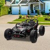 24V 2WD Kids UTV Ride On Toy, Remote Control, LED Lights, MP3, Single Seat, Pink, Off-Road Car for Ages 3+ - 3 of 4