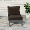 WestinTrends  Avalon Outdoor HDPE Deep Seating Modular Armless Patio Chair with Patio Cushions - 2 of 4