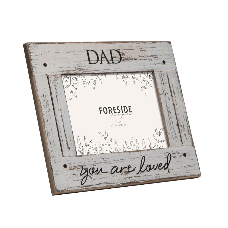 Cream You Are Loved 5 x 7 inch Distressed Wood Picture Frame - Foreside Home & Garden, 3 of 8