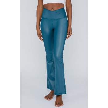 Mightly Girls Fair Trade Organic Cotton Flare Leggings Yoga Pant - Large  (10), Black : Target