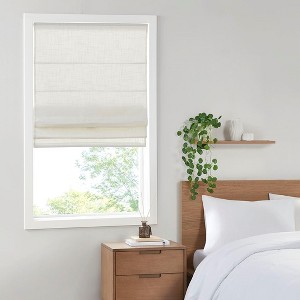 MAYEERTY 29"x64" Home Furnishings Room Pleated Window Shade White: Cordless Self-Adhesive Indoor Blinds - 1 of 4
