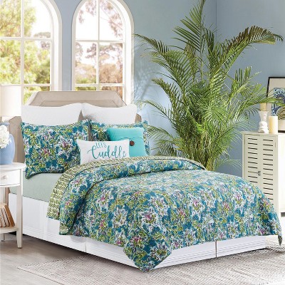 C&F Home Violet Cotton Quilt Set - Reversible and Machine Washable
