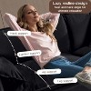 Oversized Chenille Oversized Accent Chair Set of 2, Comfy Single Sofa Chair with Large Seat , Modern Armchair Reading Chairs for Bedroom,Black - 3 of 4