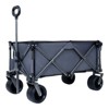 VisioGear Collapsible Folding Wagon, Extra Long Collapsible Wagon with Tailgate for Garden Sports Camping, Black&Green, 49.02"*22.05"*35.04" - 2 of 4