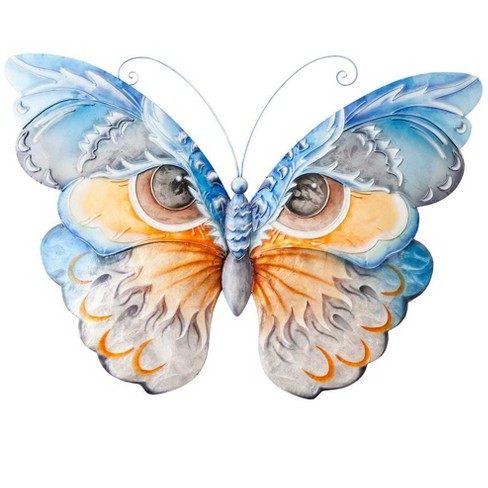 Wind & Weather Metal and Capiz Owl Butterfly Wall Art - image 1 of 2