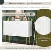 CENGHU Simple & Luxury Style Storage Cabinet, Buffet Cabinet with Gold Metal Legs & Handles, Adjustable Shelves, for Living Room, Dining Room - 3 of 4