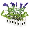 Northlight 11.75" Flowering Lavender Artificial Plant in Picket Fence Container - Green/Purple - 4 of 4