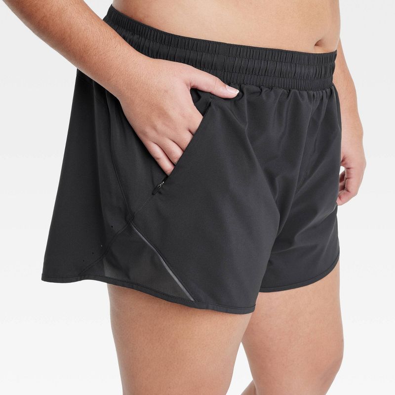 Women's Woven Mid-Rise Run Shorts 3" - All In Motion™, 4 of 5