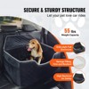 VEVOR Dog Car Seat, Dog Booster Seat for Car with A Storage Pocket, Pet Car Seat with Clip-On Safety Leash, Sponge Filling, Dog Car Bed - 3 of 4