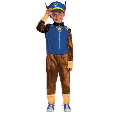 Paw Patrol Boys' Chase Halloween Classic Costume Jumpsuit - Blue - 3T-4T