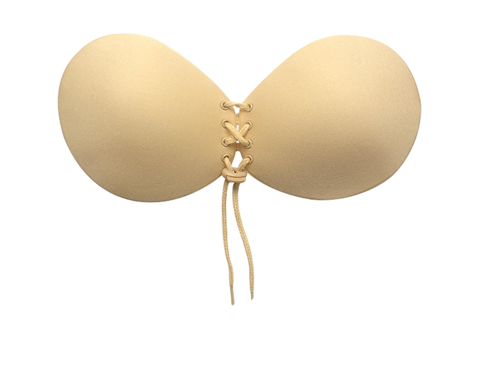 INSPIRE CHIC Women's Strapless Push Up Adjustable Invisible Backless Sticky Silicone Reusable Adhesive Bras