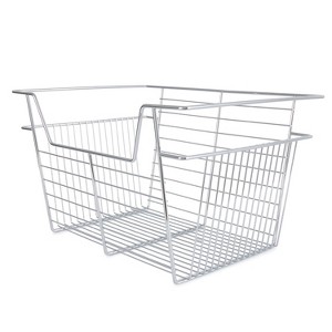 Rev-A-Shelf Sidelines CBSL Chrome Wire Pullout Storage Basket Bin Organizer for 14" Closet Cabinet - 1 of 3