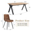 NicBex Dining Table Set Wood-Textured MDF Dining Table with Brown Suede Chairs for Kitchen - 4 of 4