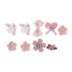 Unique Bargains Girl's Fashion Cute Rabbit Hair Clips 9 Pcs - 1 of 3