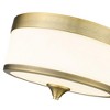 Cosmopolitan 3-Light Flushmount Ceiling Light - Art Deco Style, Dimmable, Glass Shade - 3 of 4