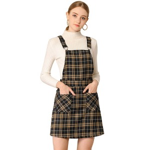 Allegra K Women's Causal Adjustable Strap Above Knee Suspender Skirts - 1 of 4