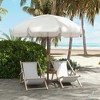 Outsunny 6.2' Beach Umbrella, Ruffled Outdoor Umbrella with Vented Canopy, Carry Bag - 2 of 4