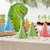 Blue Panda 24-Pack Dinosaur Party Cone Hats for Kids Dino T-Rex Theme Birthday Supplies, Baby Shower Decoration - 2 of 4