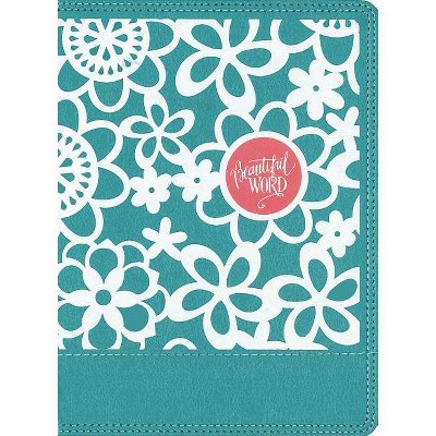 Niv, Beautiful Word Coloring Bible for Girls, Leathersoft Over Board, Teal - by  Zondervan (Hardcover)