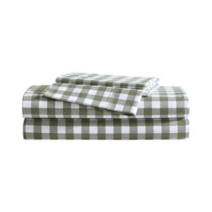 Eddie Bauer Twin Preston Check Sheet Set Green - 1 of 4