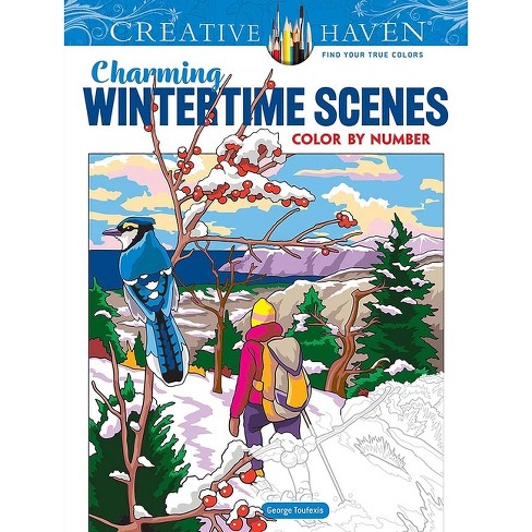 Northern Winter Dreams Coloring Winter Book For Adults: charming