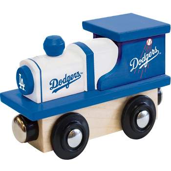 MasterPieces Officially Licensed MLB Los Angeles Dodgers Wooden Toy Train Engine For Kids