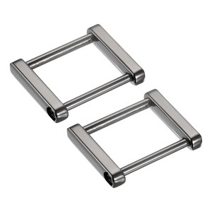 Unique Bargains Alloy Wear Resistance Corrosion Resistance Rectangle Screw Ring Buckle 2 Pcs - 1 of 4