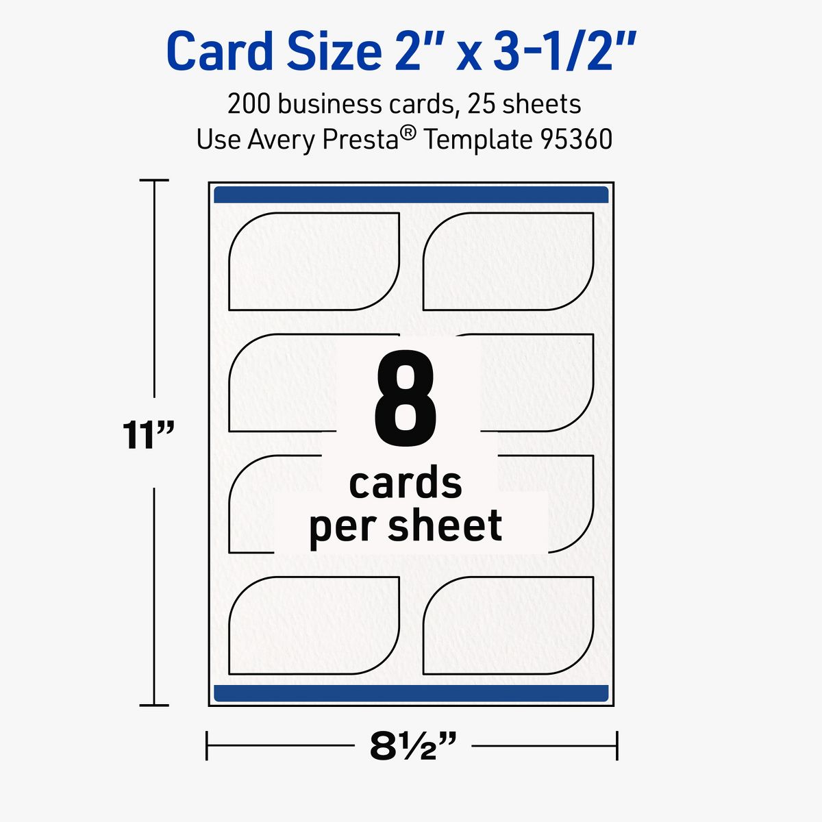 Avery Matte White Business Cards, 2" x 3-1/2" Leaf - thumbnail 5