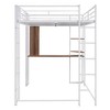 Sapphtopaz Full Metal High Loft Bed with 1 Desk, Safety Guardrail & 2 Storage Shelves, Versatile Gaming Loft for Kids, Teens & Gamers, Space-Saving - 4 of 4