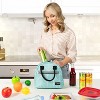 OPUX Insulated Lunch Box Women, Cooler Bag Tote Girls Kids Teen Adult, Soft Reusable Thermal Meal Prep Purse - 4 of 4
