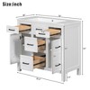 NicBex Bathroom Vanity with Resin Sink,Multi-Functional Bathroom Sink Vanity with 2 Soft Close Doors and 4 Drawers,36" Bathroom Sink Cabinet,White - 3 of 4