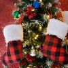 Joyfy 12 PCS 5" Mini Xmas Stockings - Festive Red & Black Plaid for Tree Decorations, Stocking Stuffers & Party Favors - 4 of 4