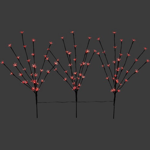 Northlight Set of 3 Pre-Lit Cherry Blossom Artificial Tree Branches 2.5' - Red LED Lights - image 1 of 4