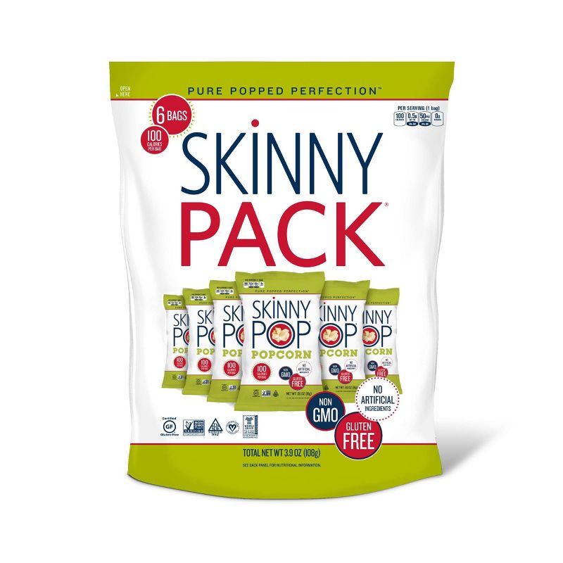 SkinnyPop Original Popcorn Skinny Pack - 6ct - 3.9oz, 1 of 5