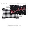 Annie Black Check Santa Sleigh Pillow 14x22 - 3 of 4