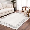 Hauteloom Azrika Gray Checkered Washable Rug - 2 of 4