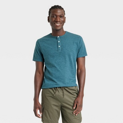 mens short sleeve henley pocket t shirts