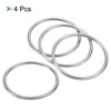 Unique Bargains Stainless Steel Seamless Welded DIY O Ring Buckles 20 Pcs Silver - 3 of 4