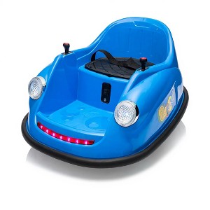12V Bumper Car, Electric Toy Ride on Battery Car with Parent Remote Control, 360 Degree Spin 2-Speed Music & LED Lights for Toddlers Kids - 1 of 4