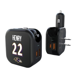 NFL Baltimore Ravens Players Game Tactic 18-Watt 2 in 1 USB A/C Charger - 1 of 3