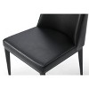 Whiteline Modern Living Carrie Black Faux Leather Sanded Coated Steel Base Frame Dining Chair - 4 of 4