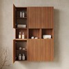 GDFStudio Houck 41" Modern Woodgrain Bathroom Wall Mounted Cabinet - 2 of 4