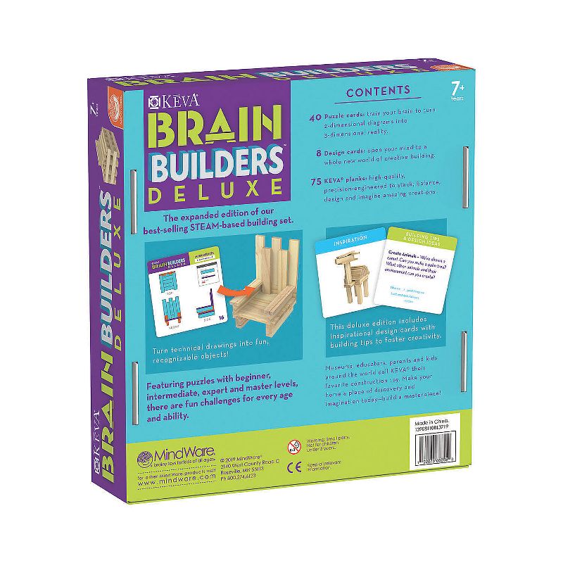 MindWare Keva Brain Builders Deluxe Wooden Plank Set - Building Blocks -123 Pieces, 2 of 5