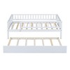 Whisen Twin Size Wood Daybed with Space-Efficient Trundle and Fence Guardrails, Sturdy Structure - 3 of 4
